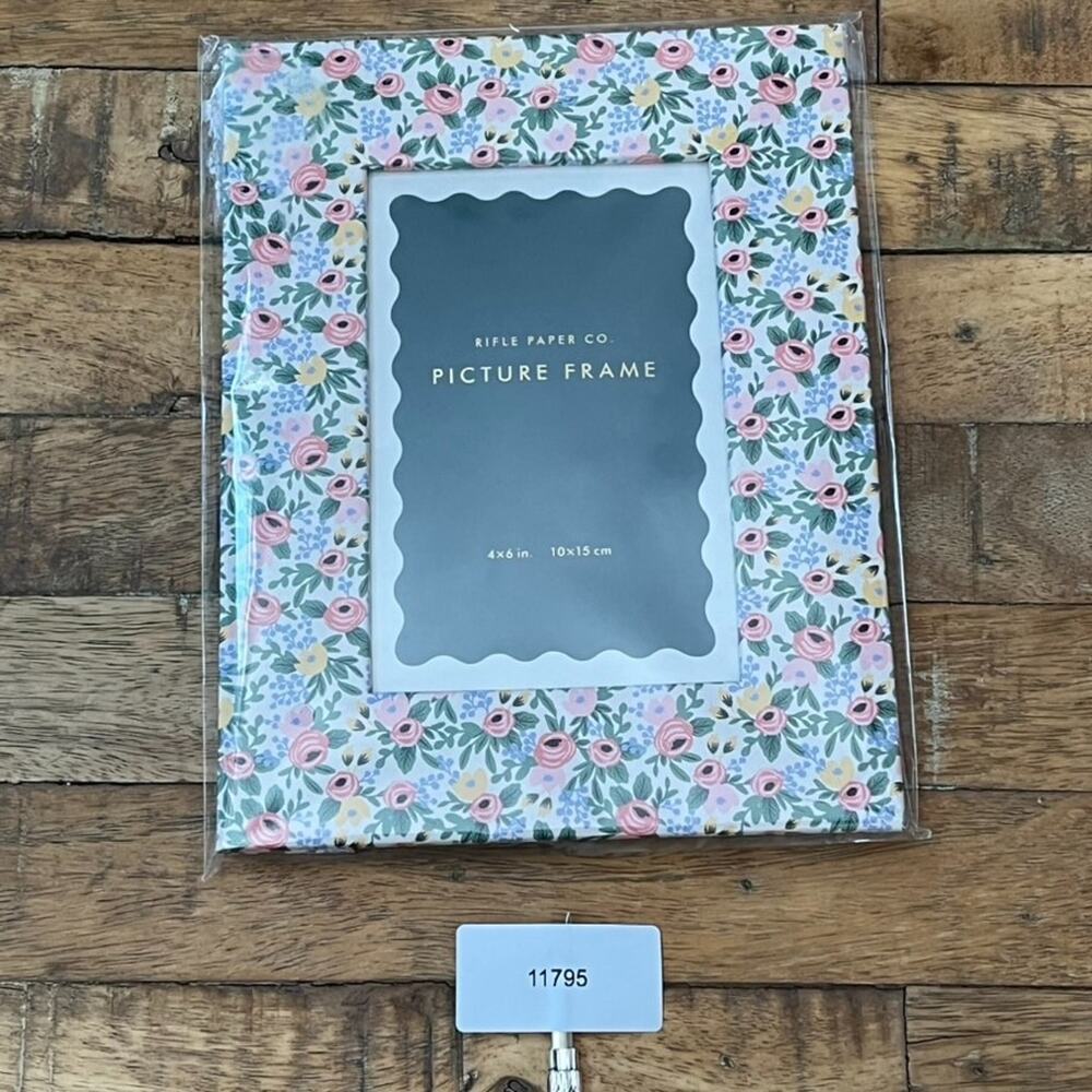 Rifle Paper Co Wrapped Picture Frame Pink Floral 4x6 in NEW - Picture 9 of 9